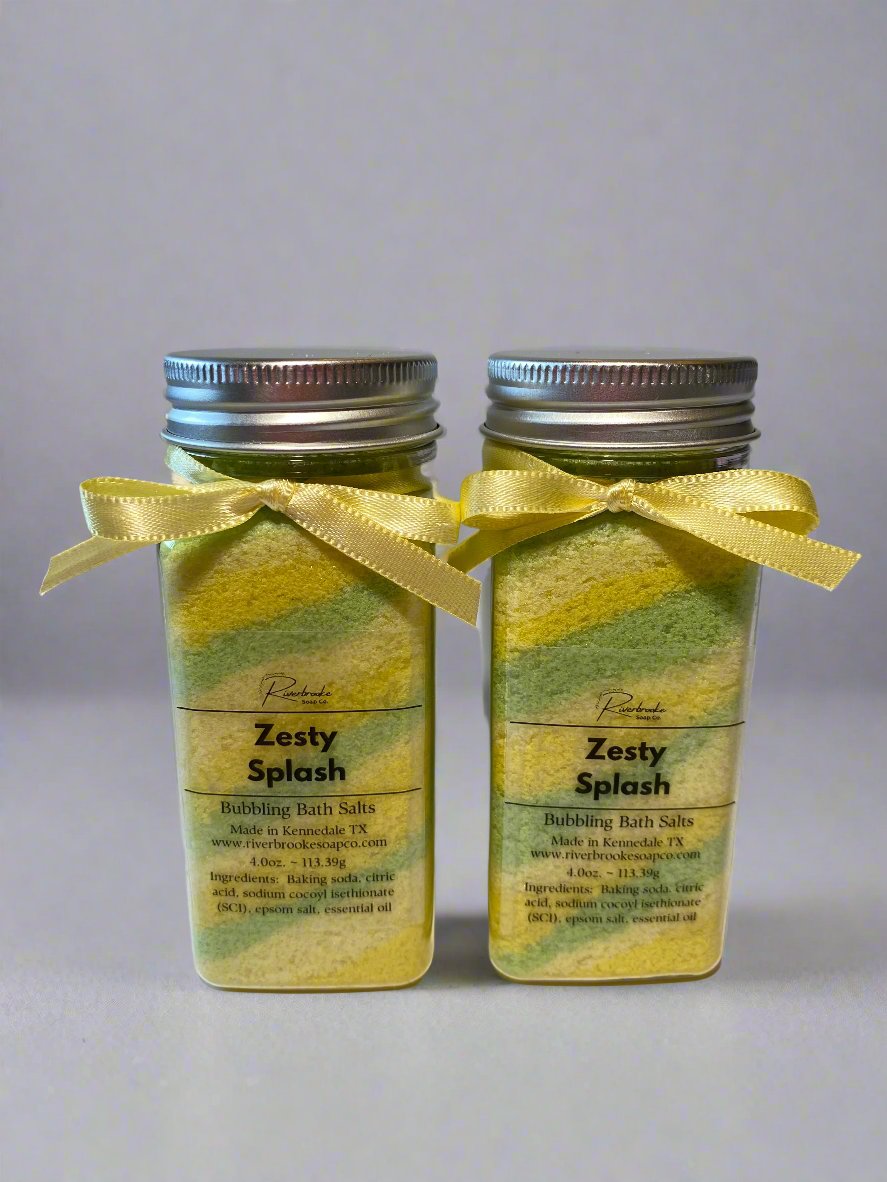 Zesty Splash Bubbling Bath Salts Riverbrooke Soap Company