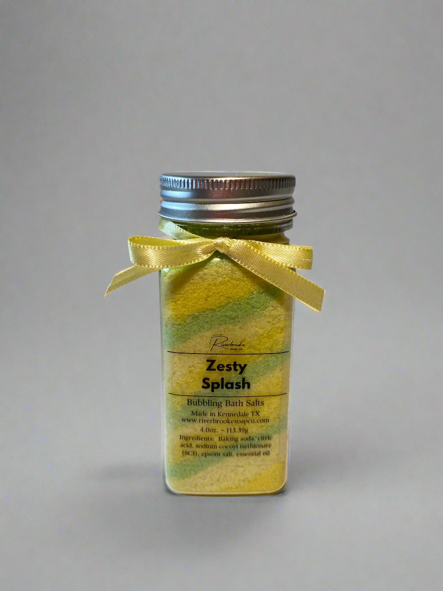 Zesty Splash Bubbling Bath Salts Riverbrooke Soap Company